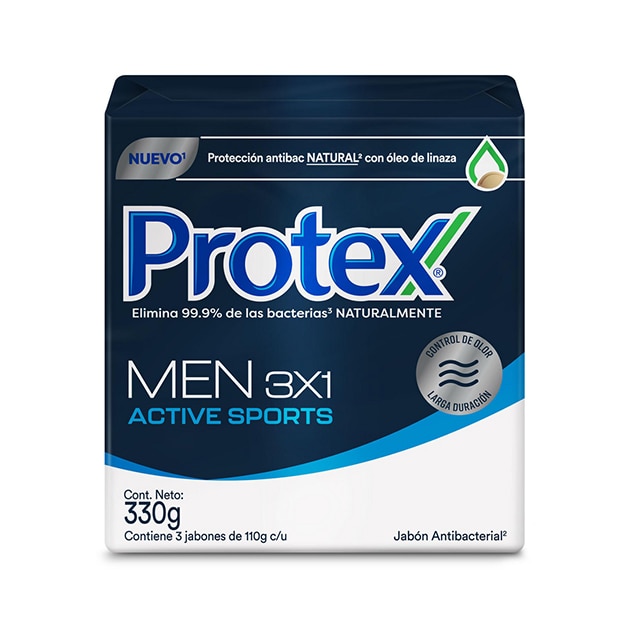 Protex® Men Sport Jabón en Barra 3x110g