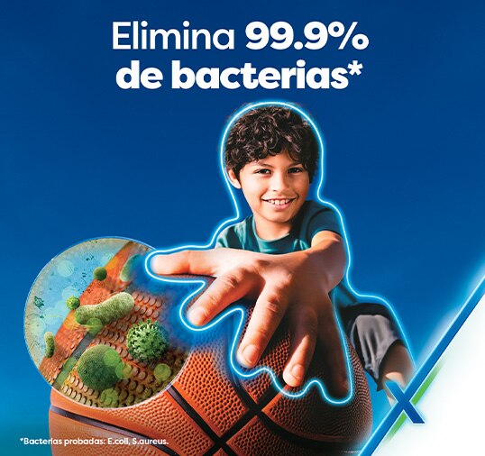 El jabón Protex elimina el 99,9% de bacterias y virus, incluidos E. coli, S. aureus, P. aeruginosa, SARS-CoV-2 e influenza.
