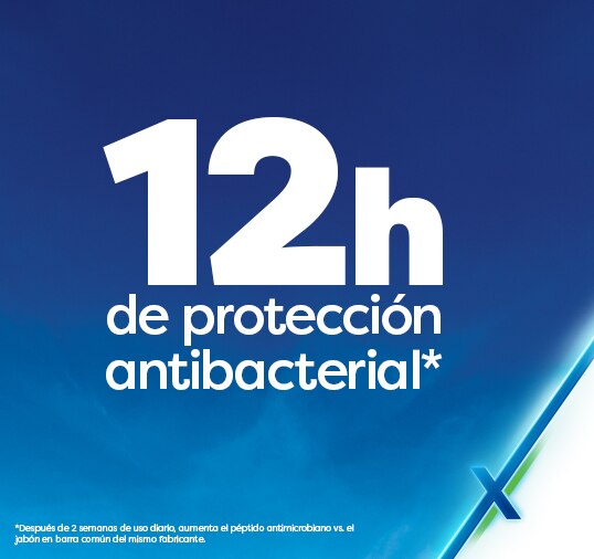 El jabón Protex ofrece hasta 12 horas de protección antibacteriana comprobada después de dos semanas de uso diario.