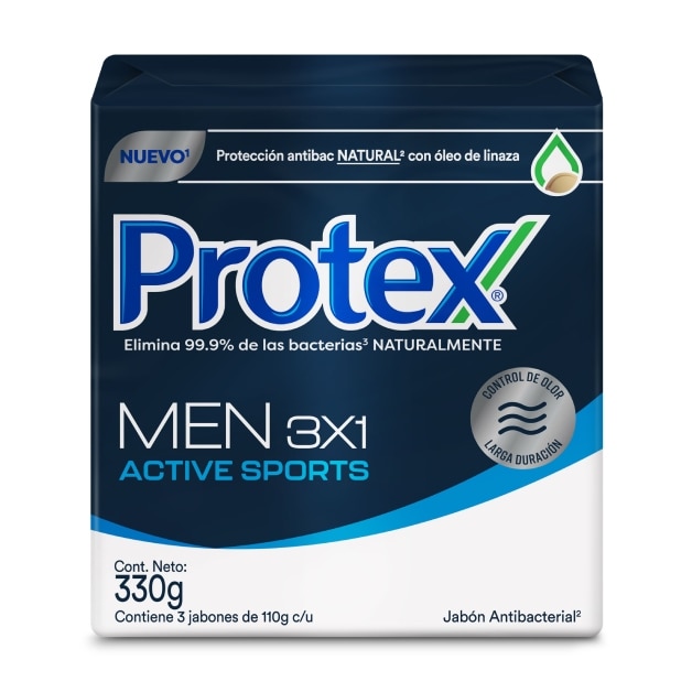 Protex® Men Sport Jabón en Barra 3x110g